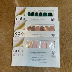 Set of 3 Color Street Nail Polish - Animal Print